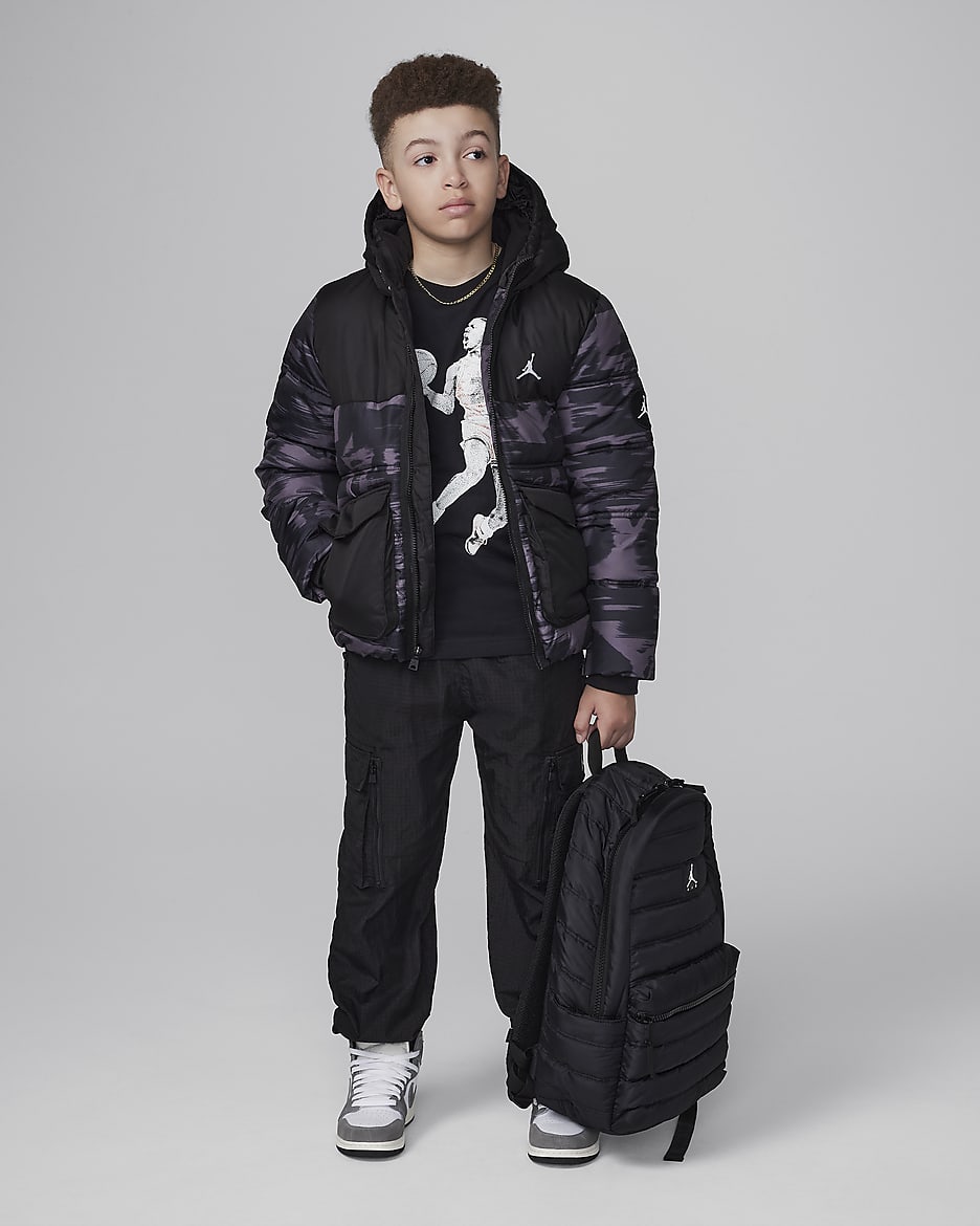 Faux down jacket discount
